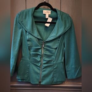 Jospeh Ribkoff Ruched Front Green Blazer